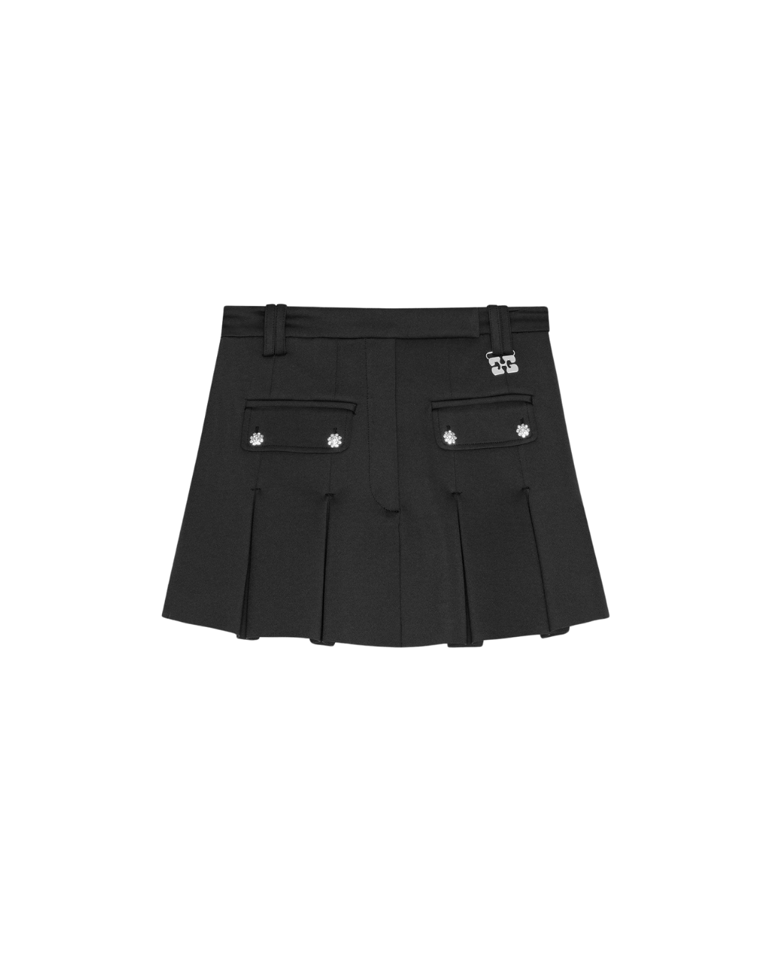 SCUBA NEOPRENE PLEATED MINI SKIRT