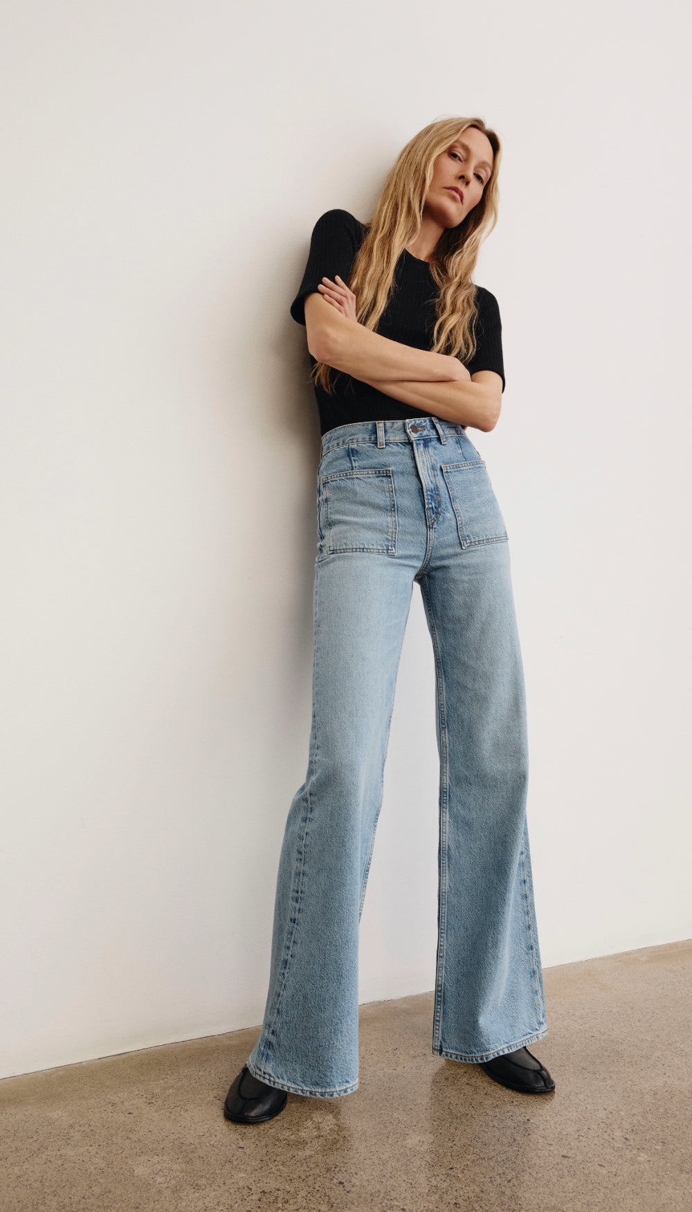 Dove High Rise Wide Leg Jean