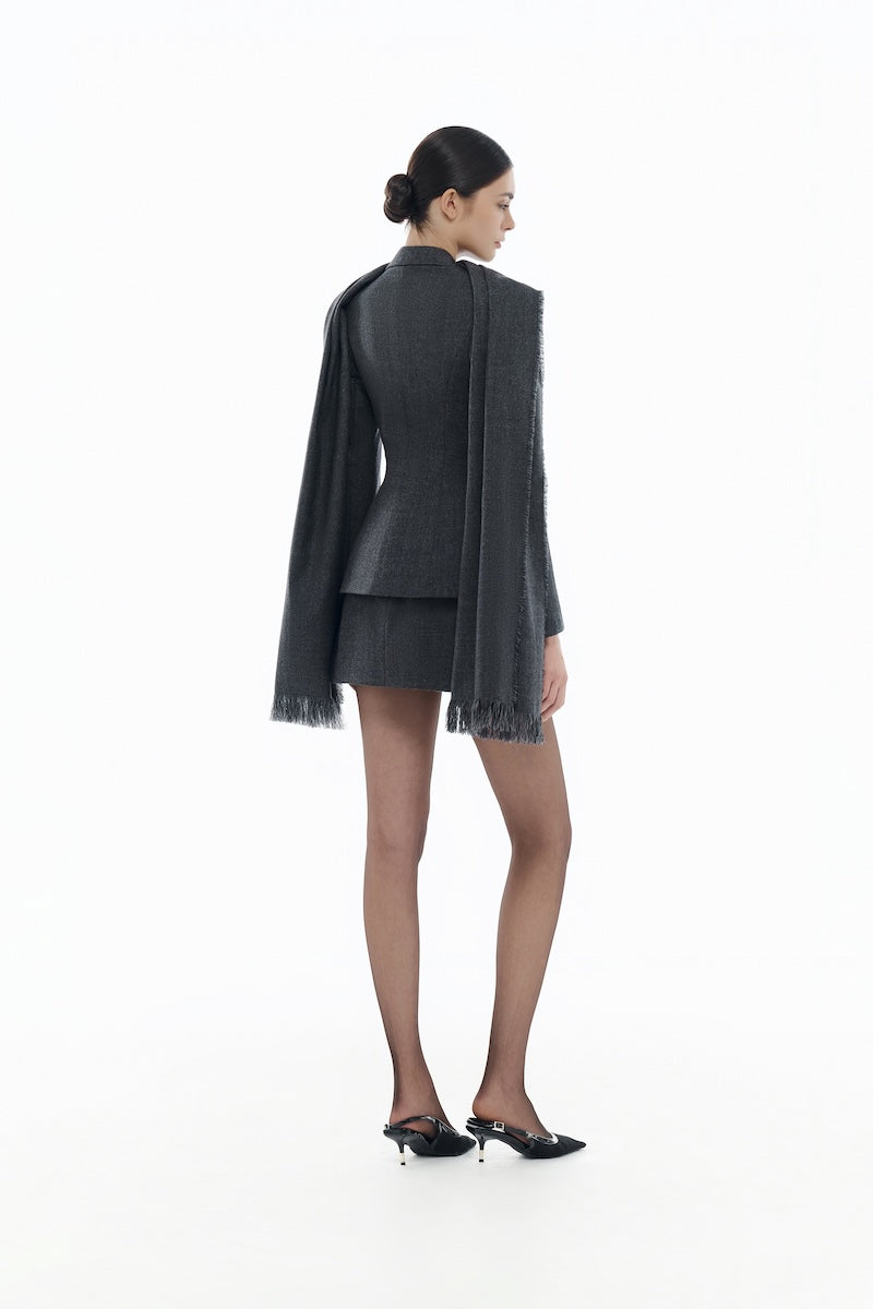 GRAY MINI SKIRT
