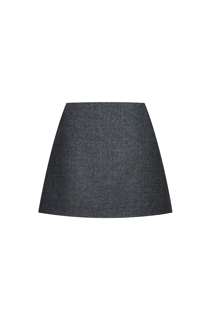 GRAY MINI SKIRT
