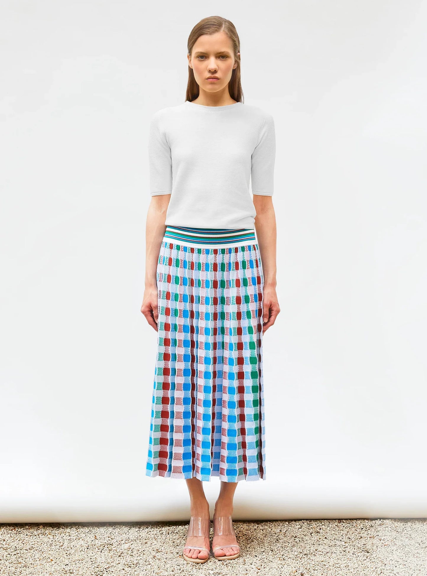 DELICATE SKIRT IN WAVY KNIT