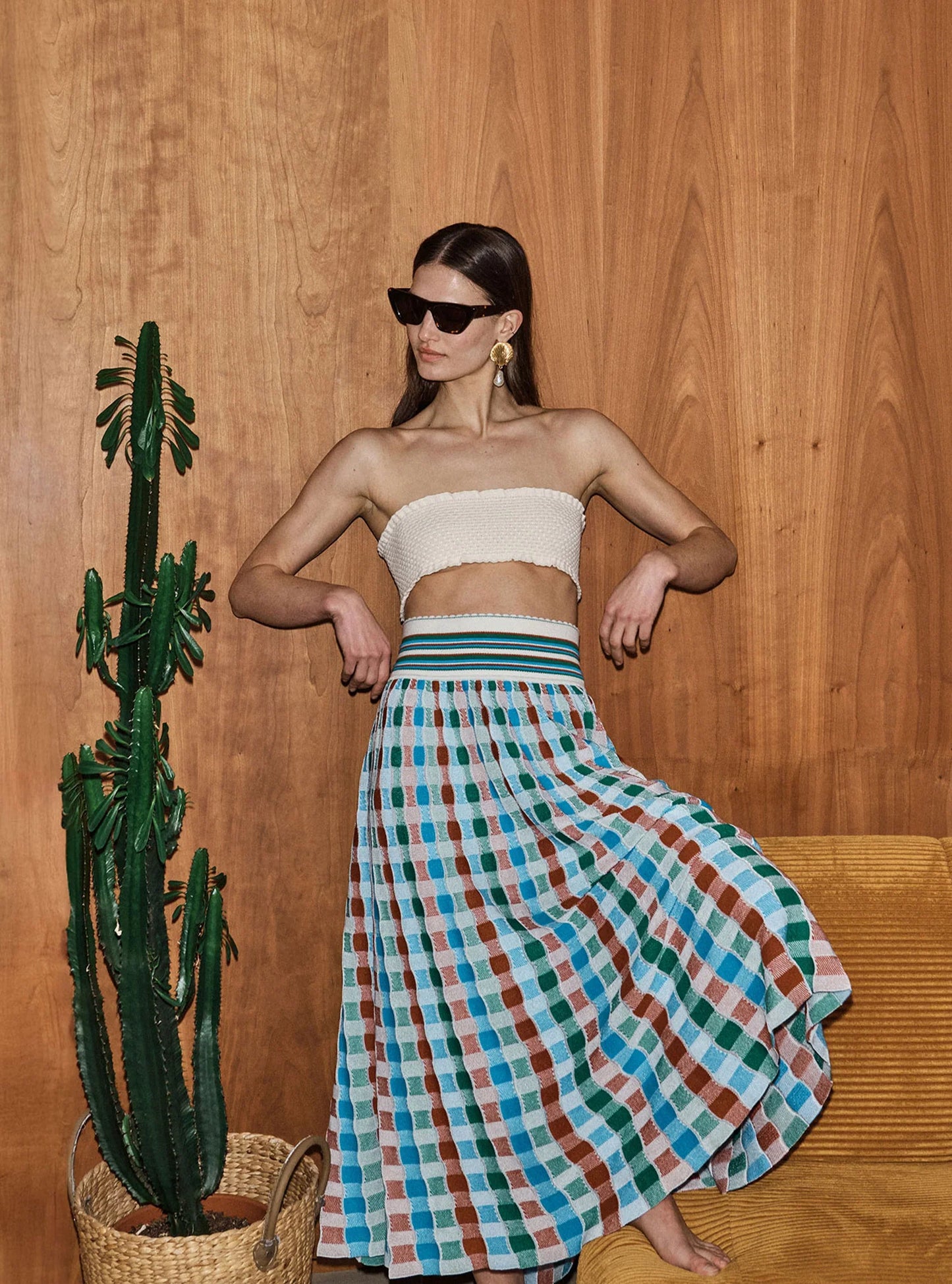 DELICATE SKIRT IN WAVY KNIT