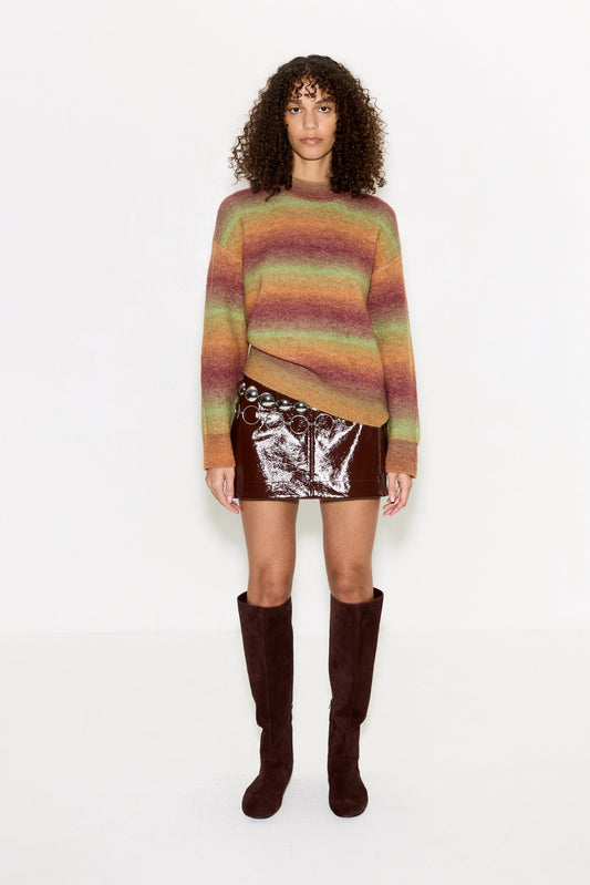 NINI VEGAN PATENT SKIRT