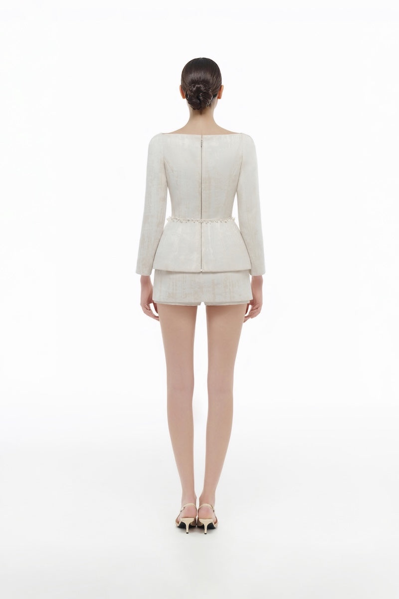 IVORY BROCADE SKIRT