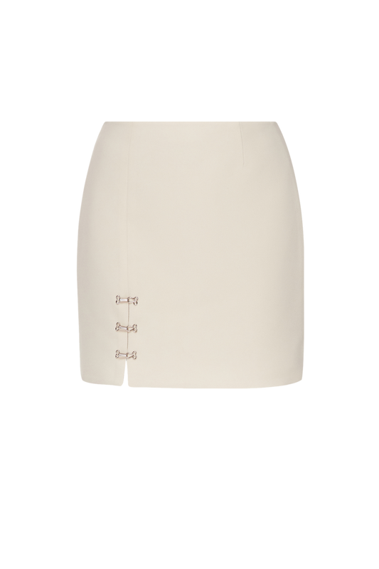 LOREN BEIGE MINI SKIRT