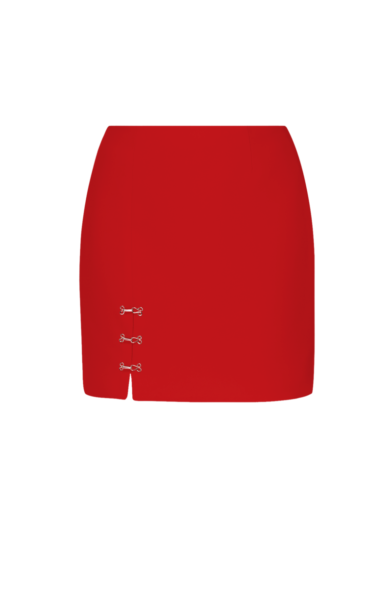 LOREN RED MINI SKIRT