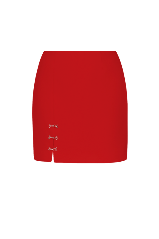 LOREN RED MINI SKIRT