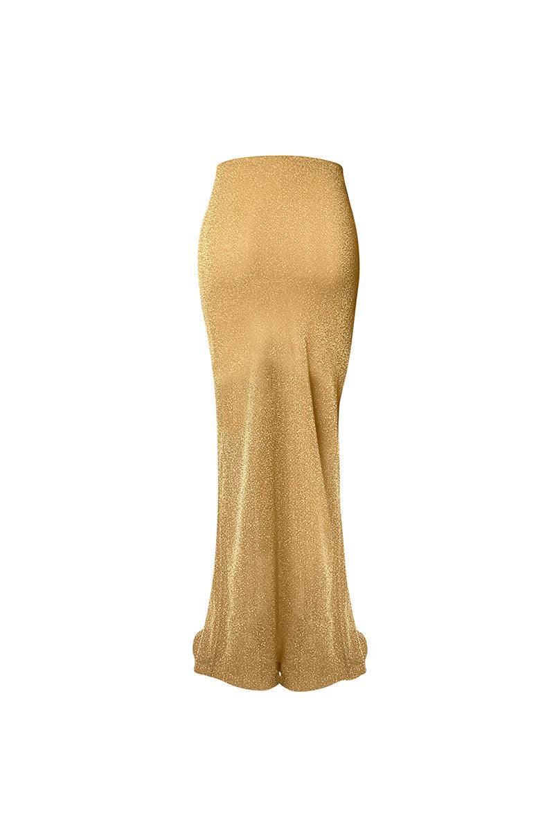 LITTLE MERMAID MAXI SKIRT IN GOLD