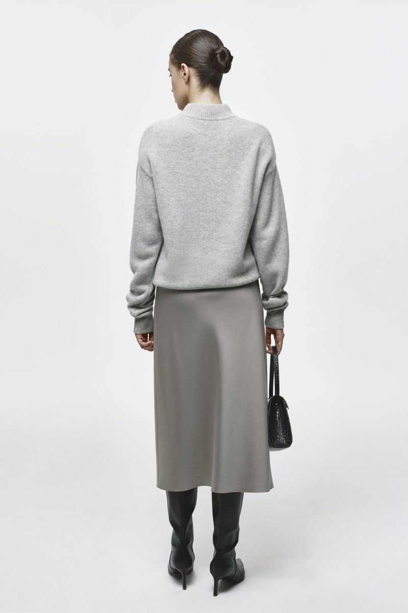 MELODY GREY MIDI SKIRT