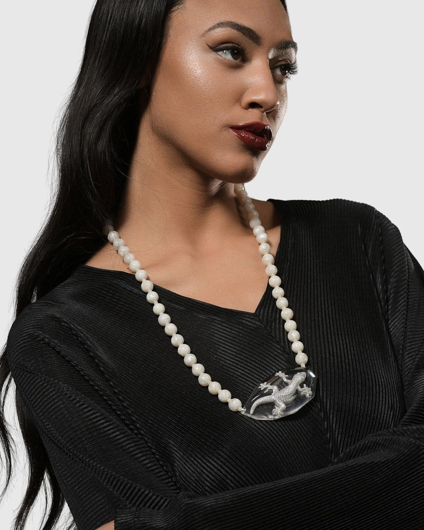 Lucky Bead Necklace, Frost