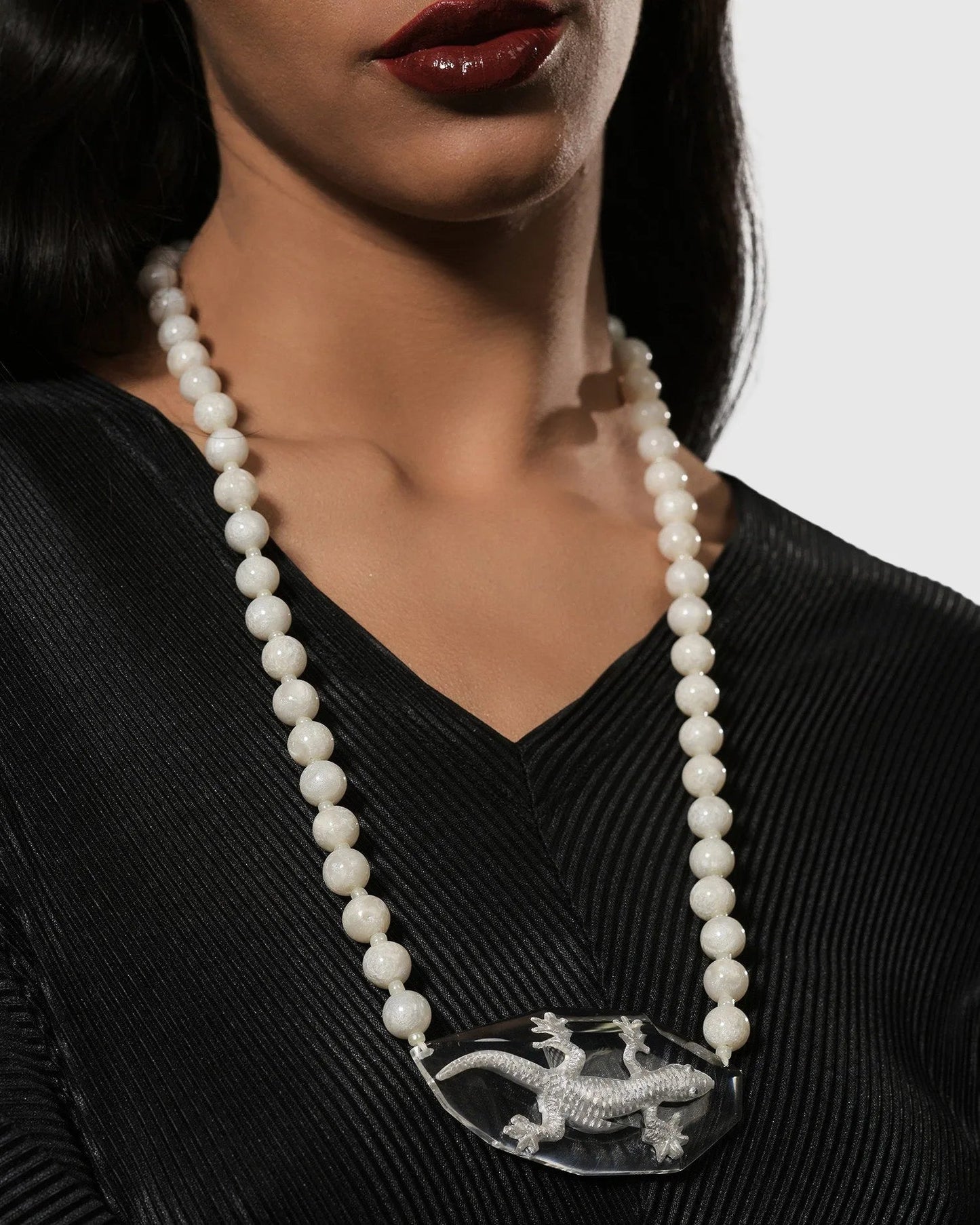 Lucky Bead Necklace, Frost