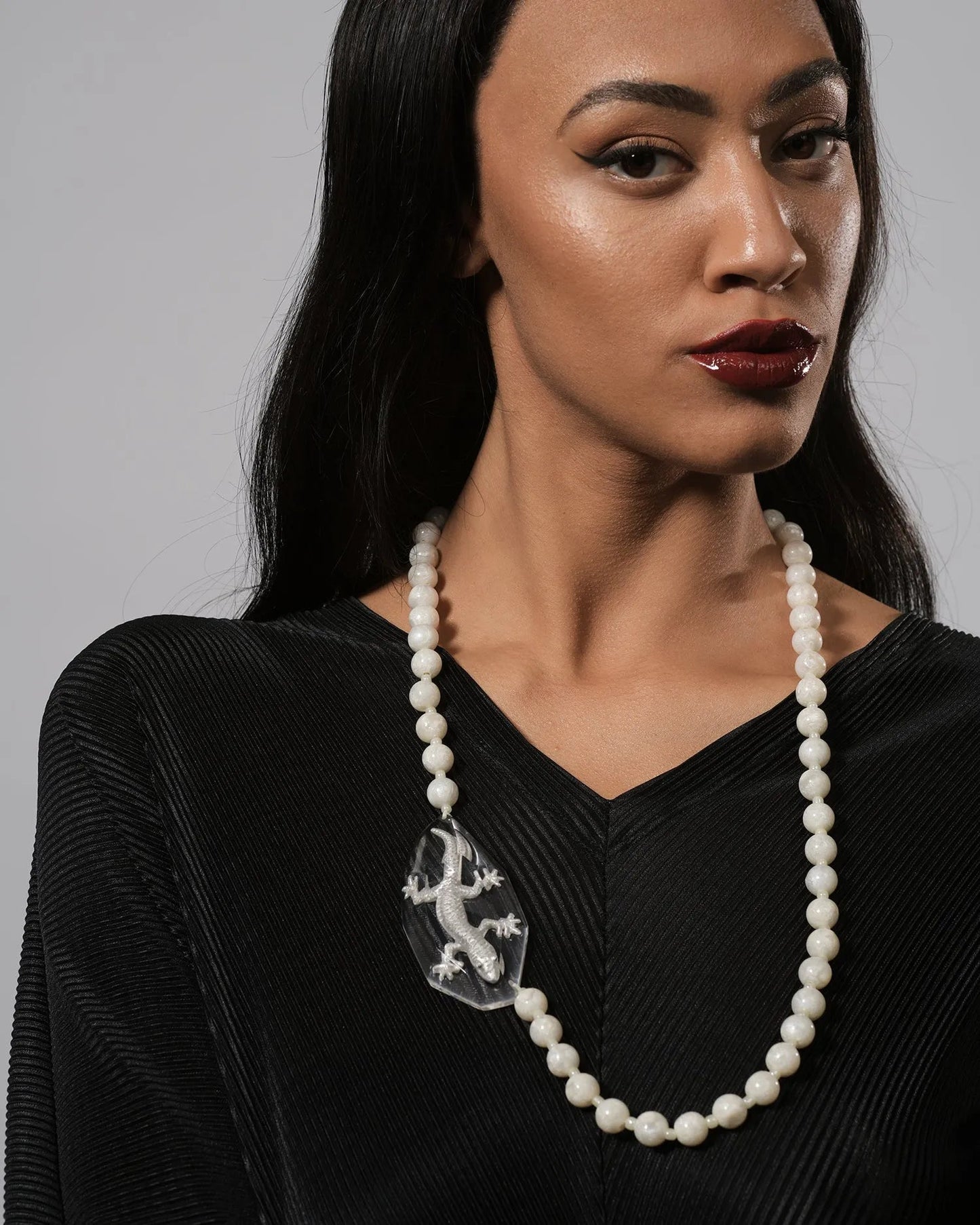 Lucky Bead Necklace, Frost