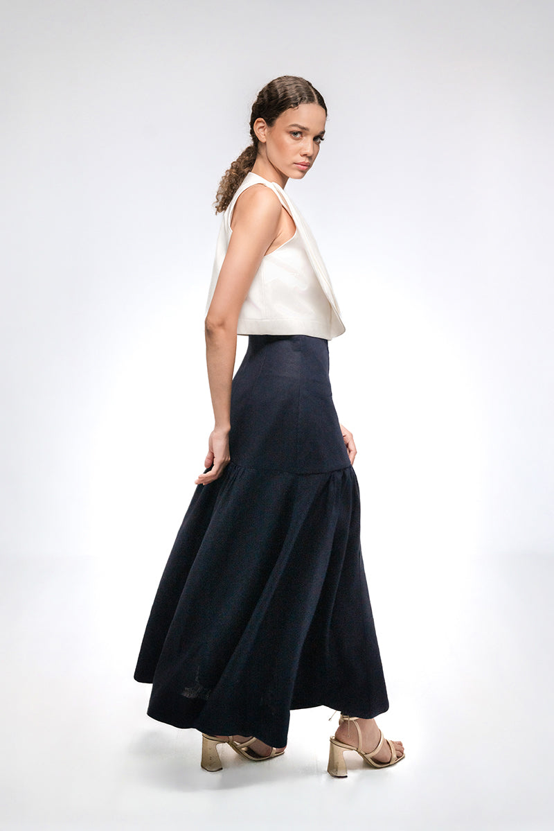 NOELLE SKIRT IN NAVY BLUE