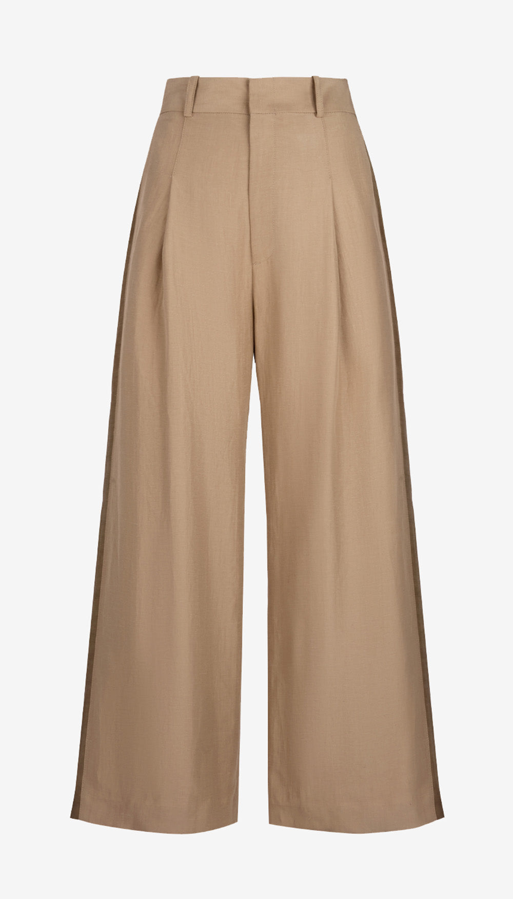 Tux Stripe Crop Pleated Trouser