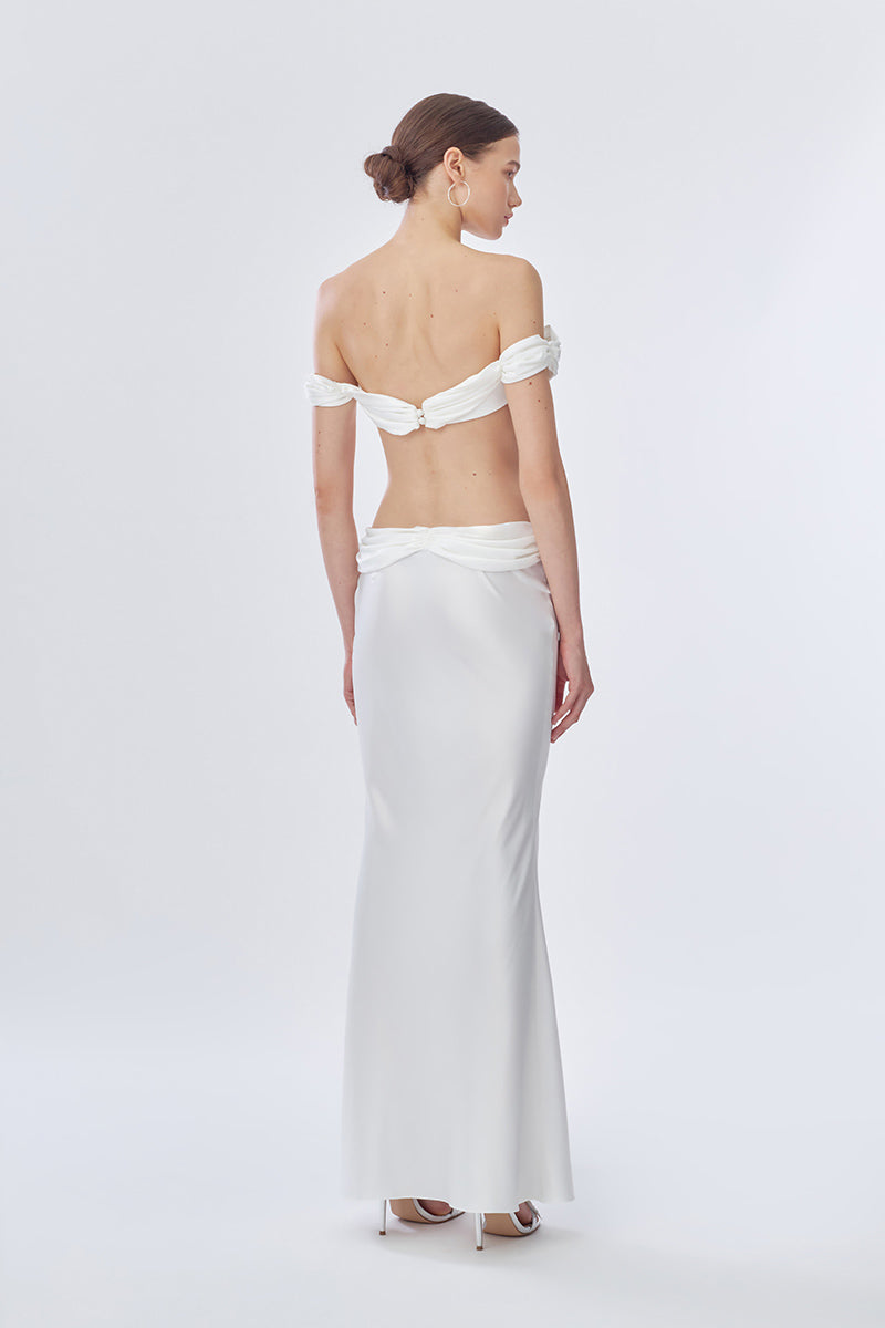 PRINCESS MAXI SKIRT IN OFF WHITE