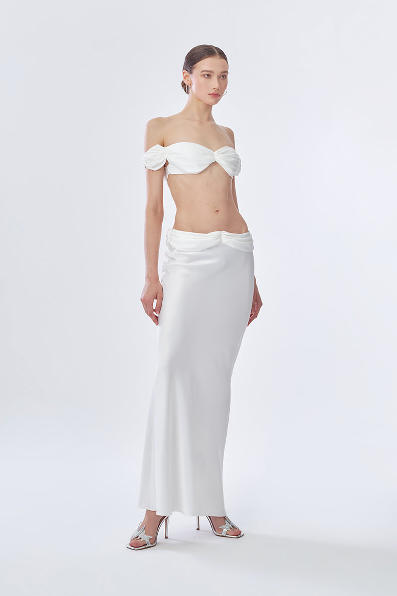 PRINCESS MAXI SKIRT IN OFF WHITE
