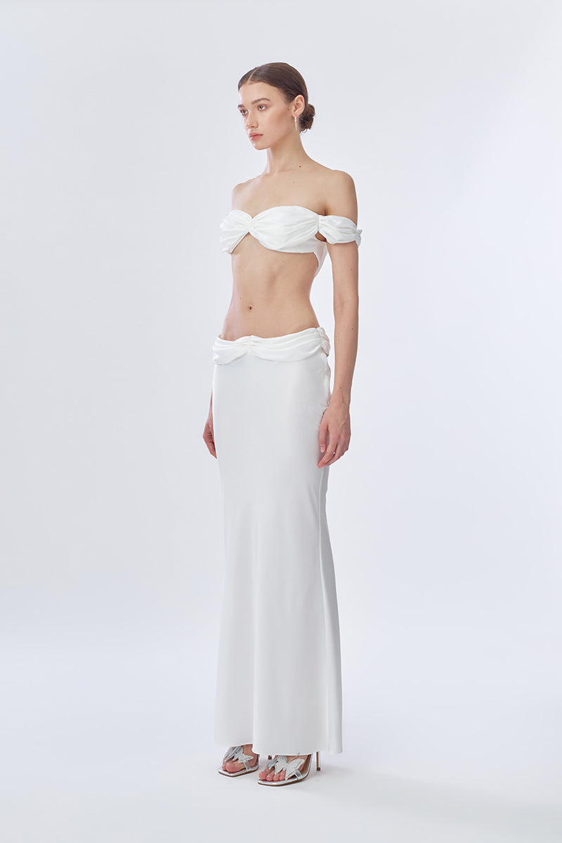 PRINCESS MAXI SKIRT IN OFF WHITE