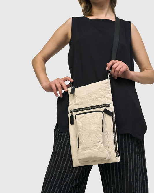 Flat Stash Pouch Bag, Ivory
