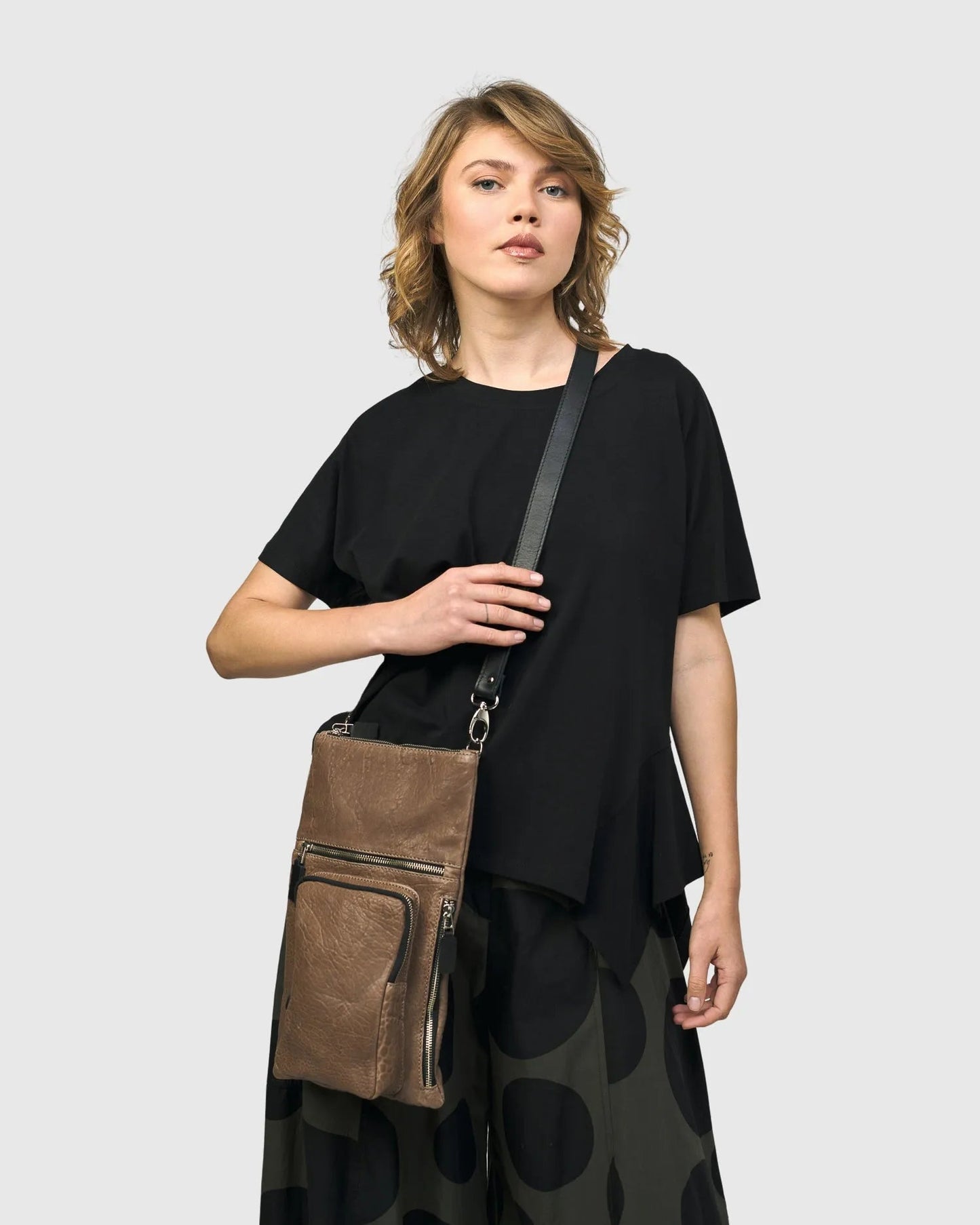 Flat Stash Pouch Bag, Wood