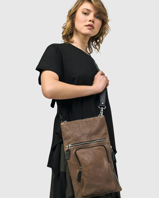 Flat Stash Pouch Bag, Wood