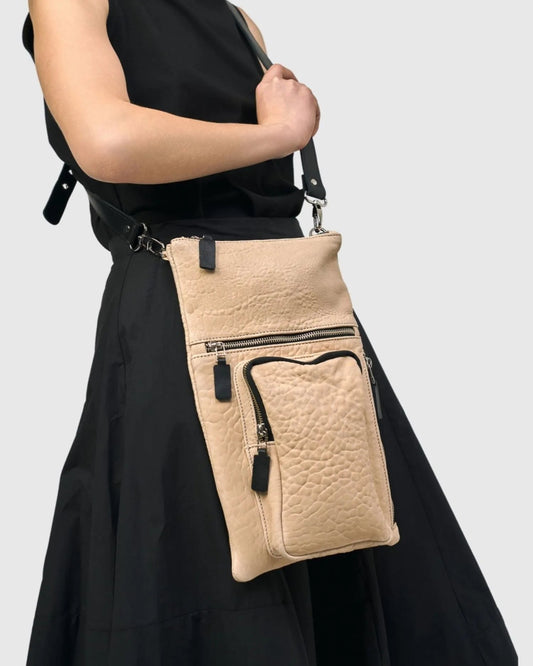 Flat Stash Pouch Bag, Nude