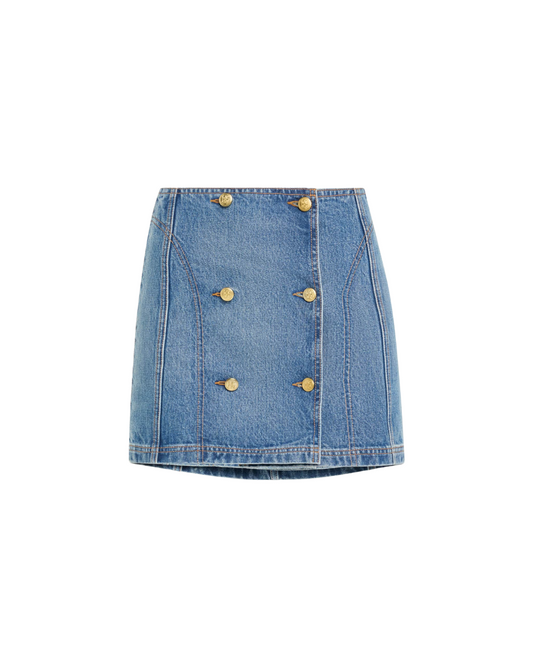 THE CLARA MINI DENIM SKIRT