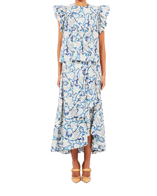 SABINA FAUX WRAP SKIRT