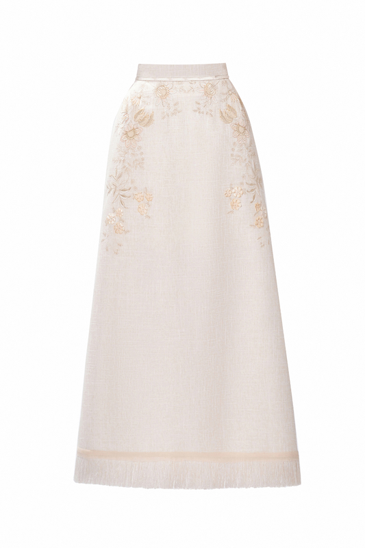 LONDYN A-LINE EMBROIDERED ANKLE LENGTH SKIRT