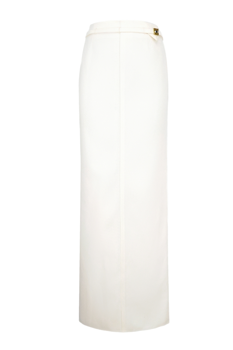 CAPRICA STRAIGHT BASIC COTTON FLOOR LENGTH SKIRT