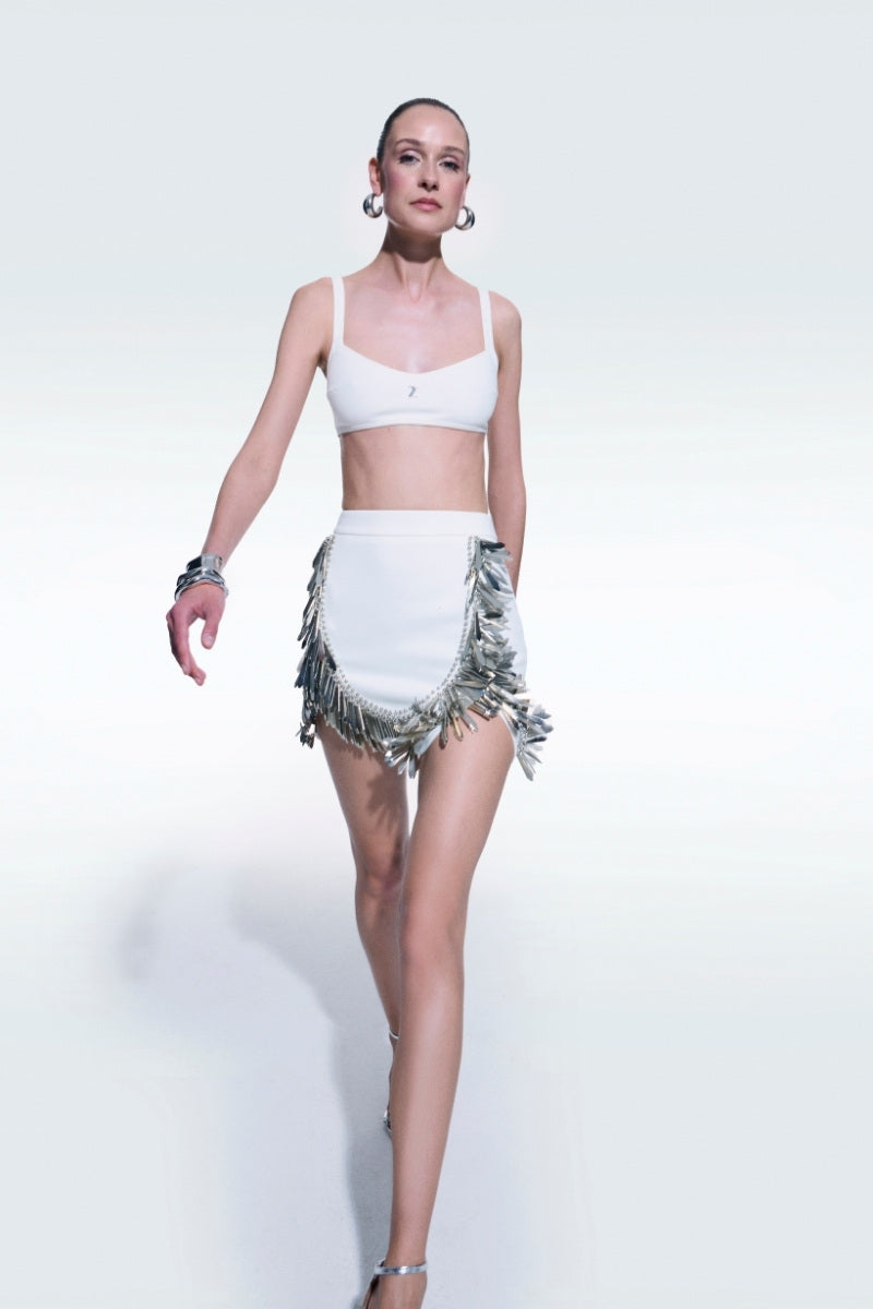 MINI SKIRT IN WHITE