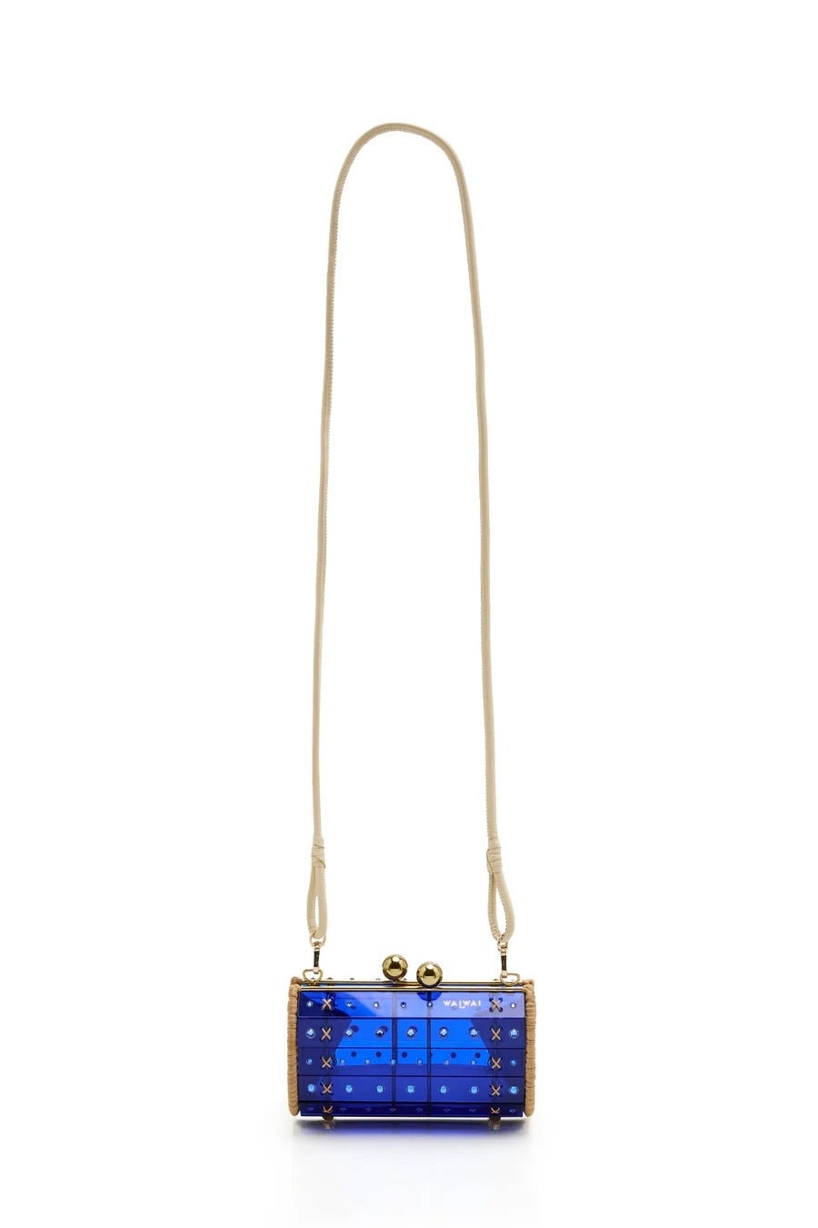 Clutch Strass Gold Blue