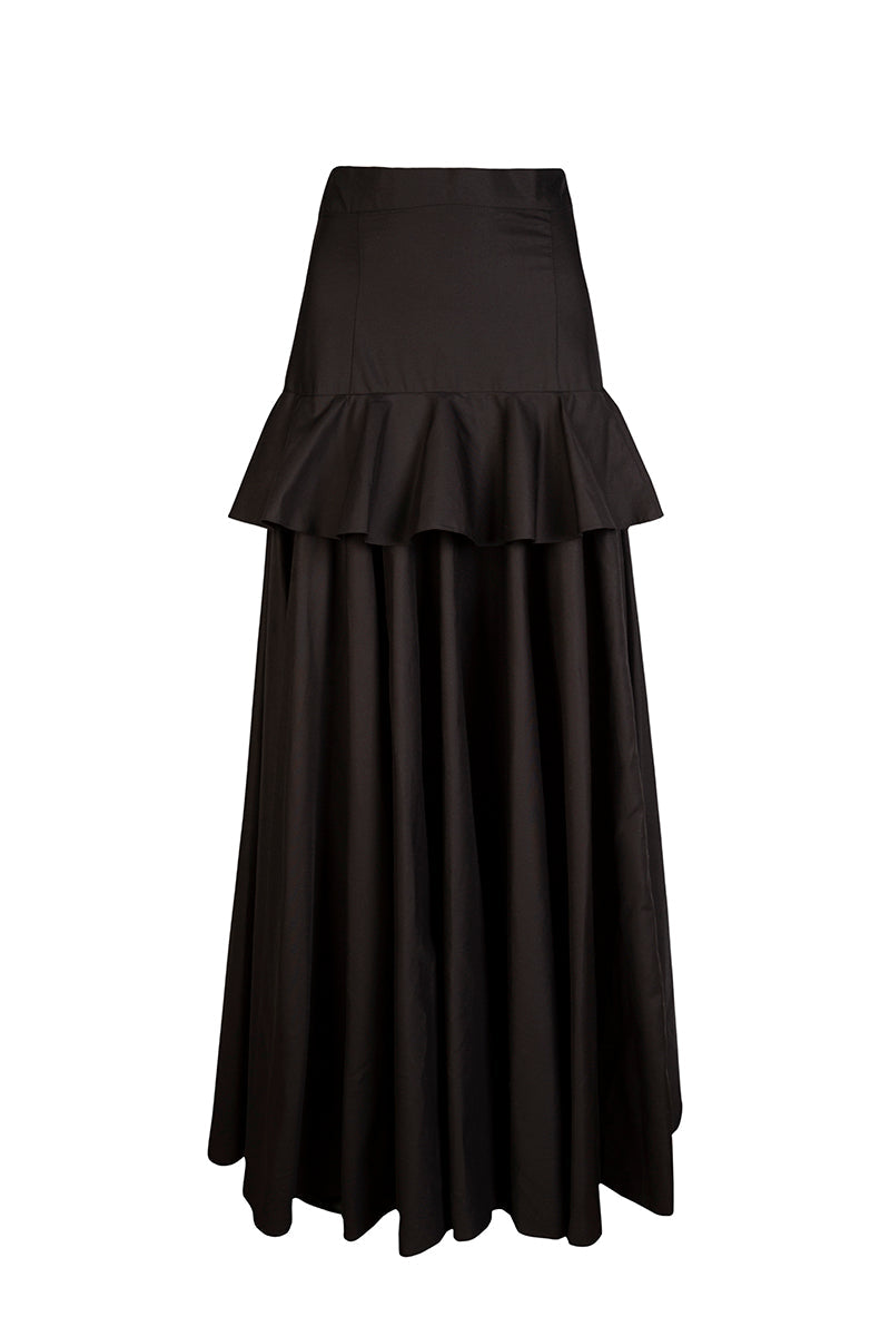 PEPLUM MAXI SKIRT