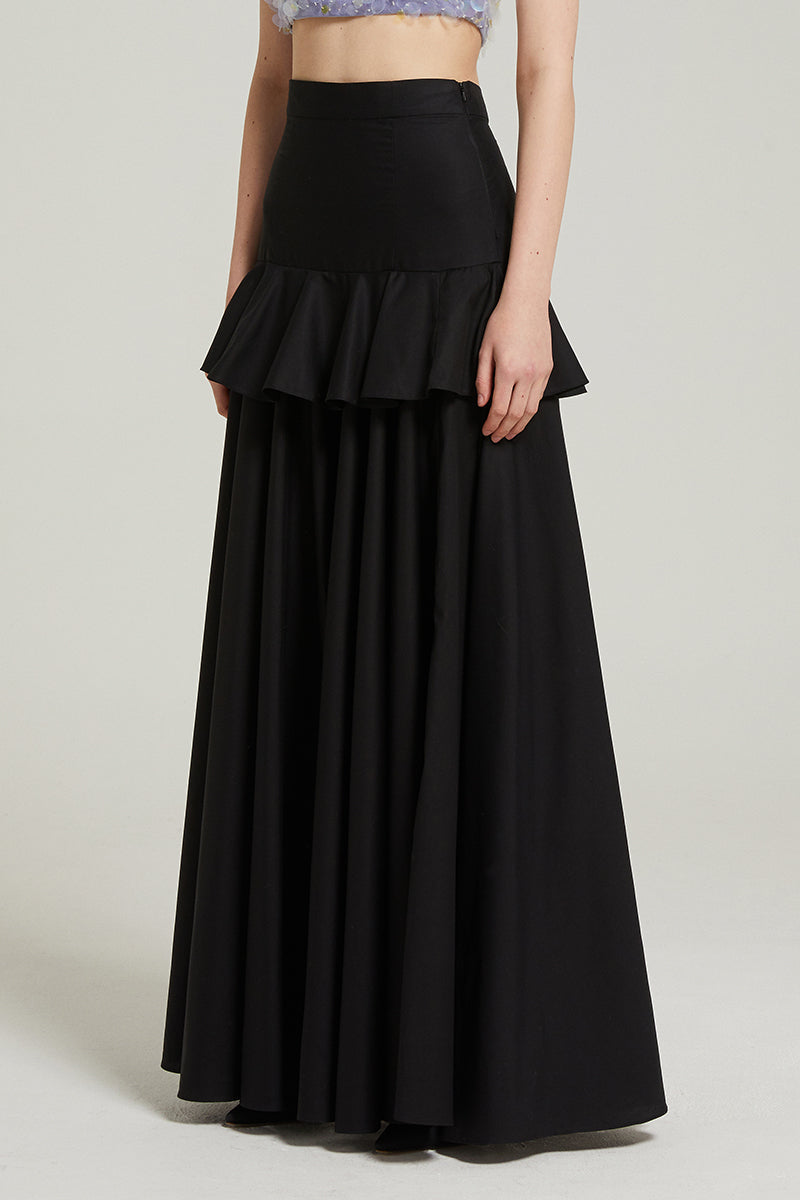 PEPLUM MAXI SKIRT