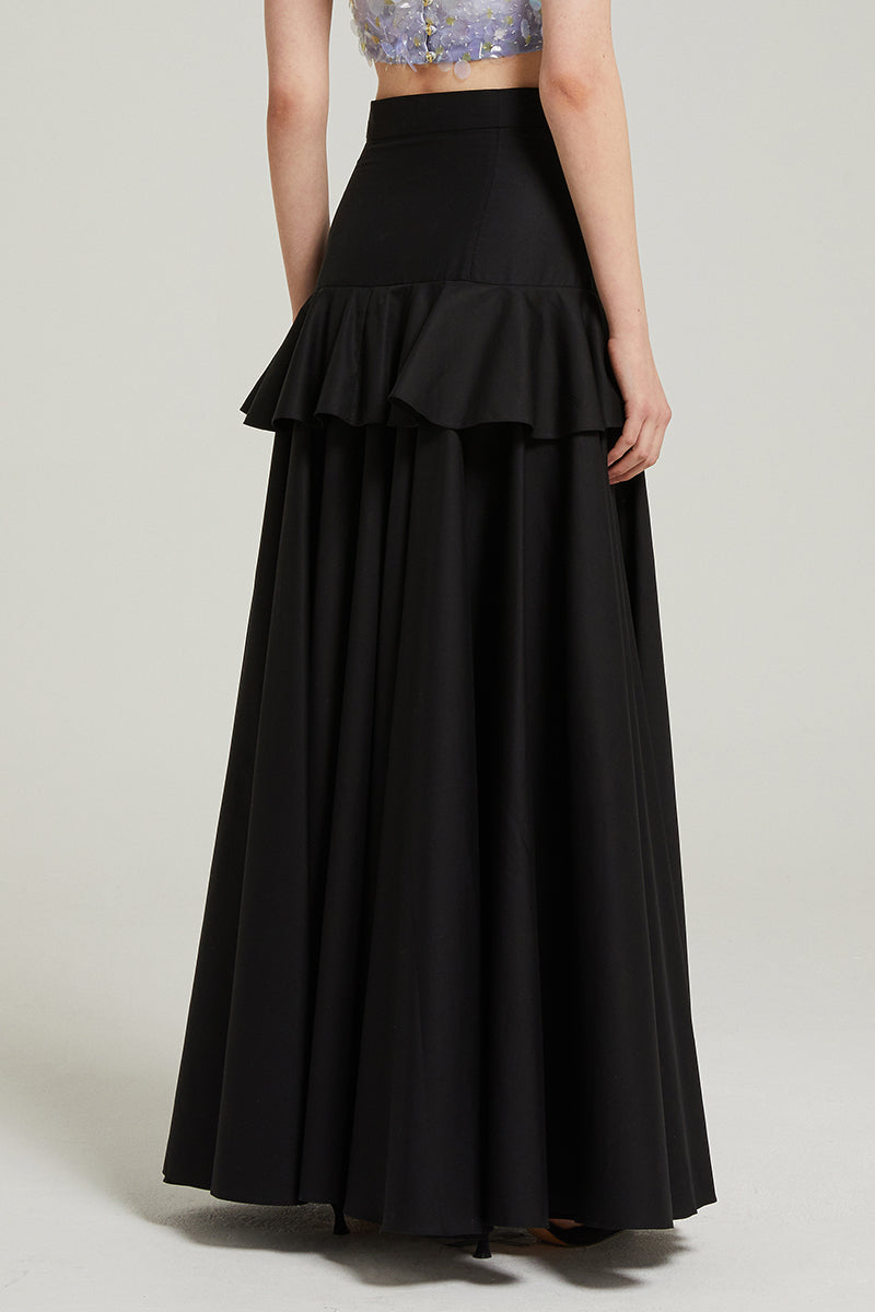 PEPLUM MAXI SKIRT