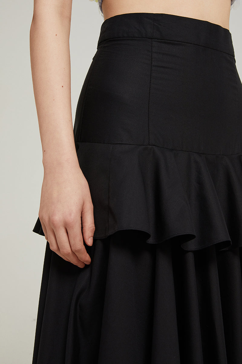 PEPLUM MAXI SKIRT