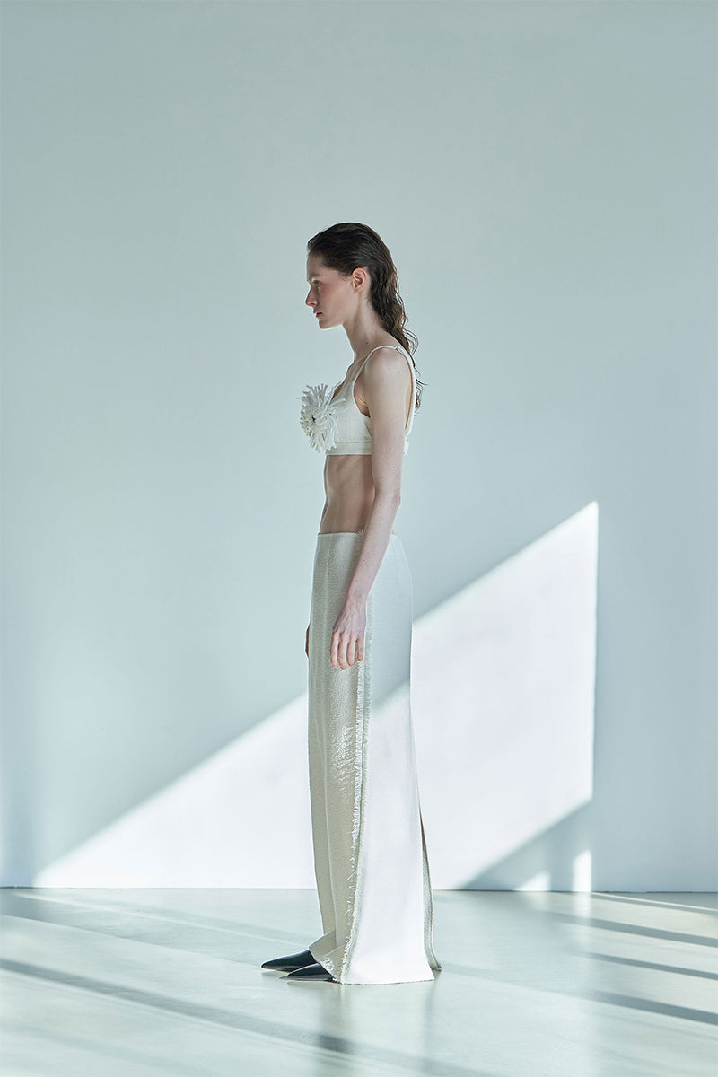 PAPPUS TWEED MAXI SKIRT IN IVORY